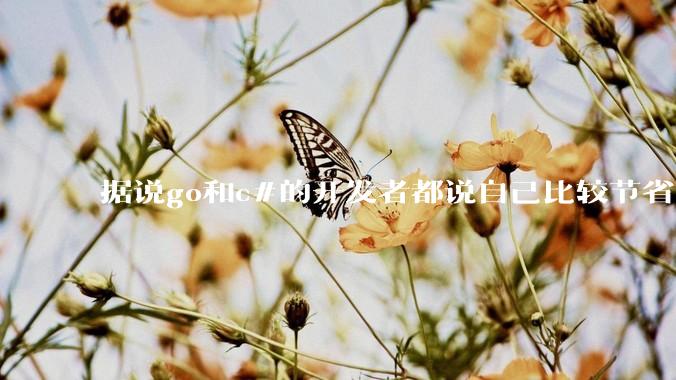 据说go和c#的开发者都说自己比较节省内存，你们认为呢？