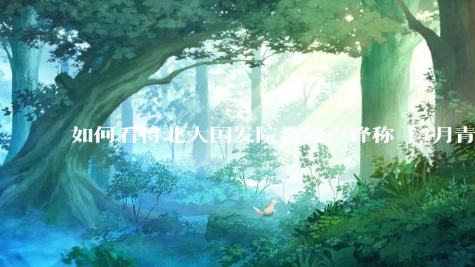 如何看待北大国发院教授卢锋称「4月青年失业率中国已远超美欧」？