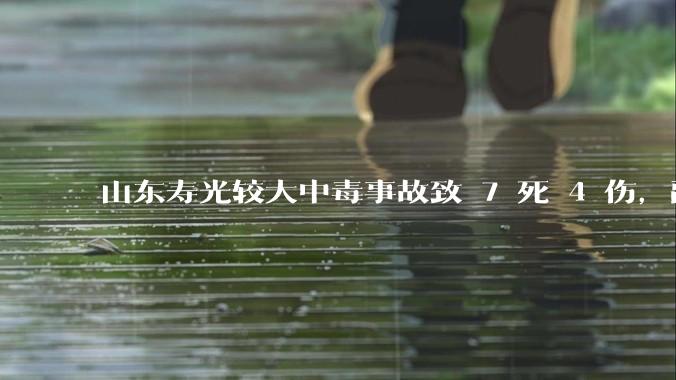 山东寿光较大中毒事故致 7 死 4 伤，副市长等 26 人被问责，此事有哪些警示意义？